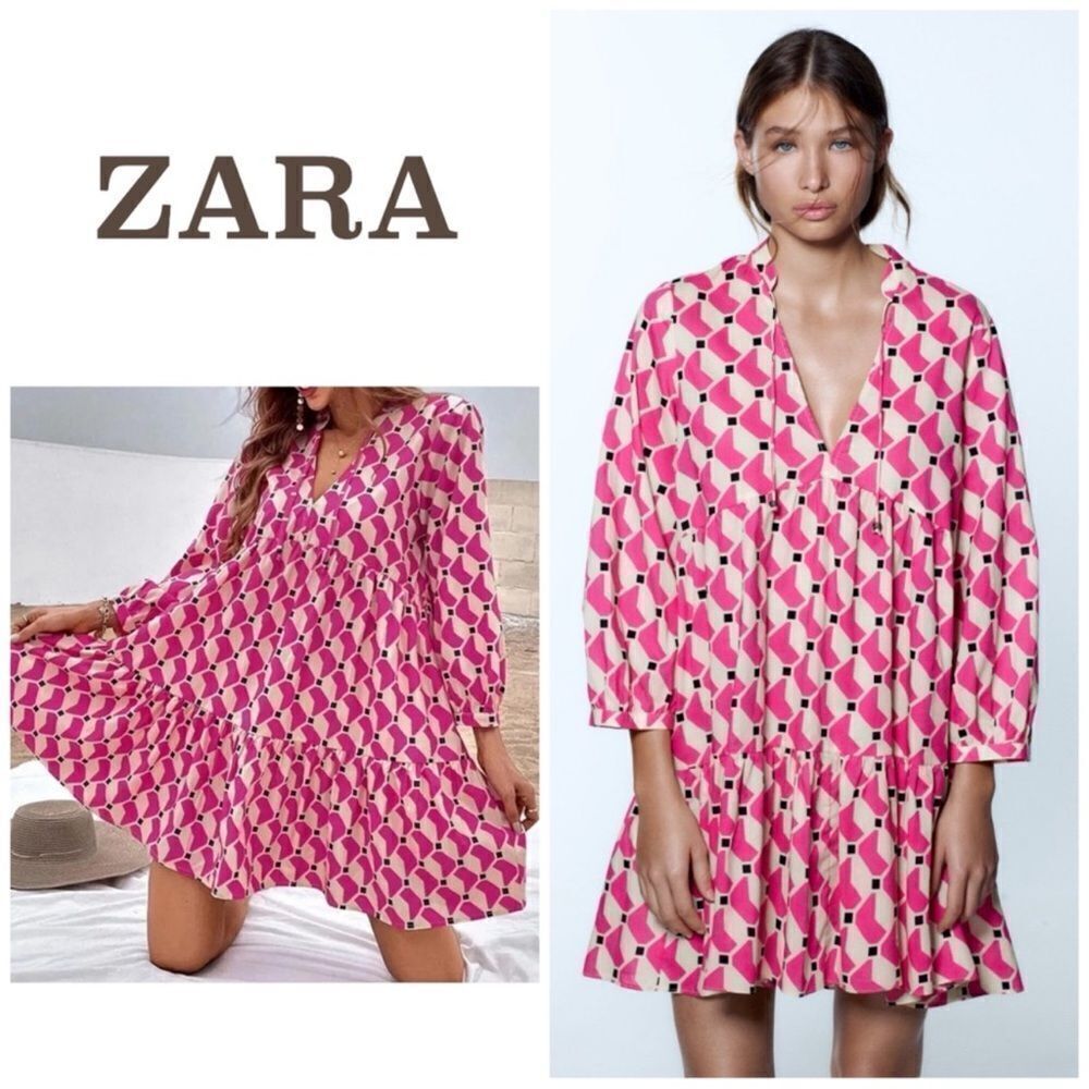 ZARA PRINTED SHORT DRESS
